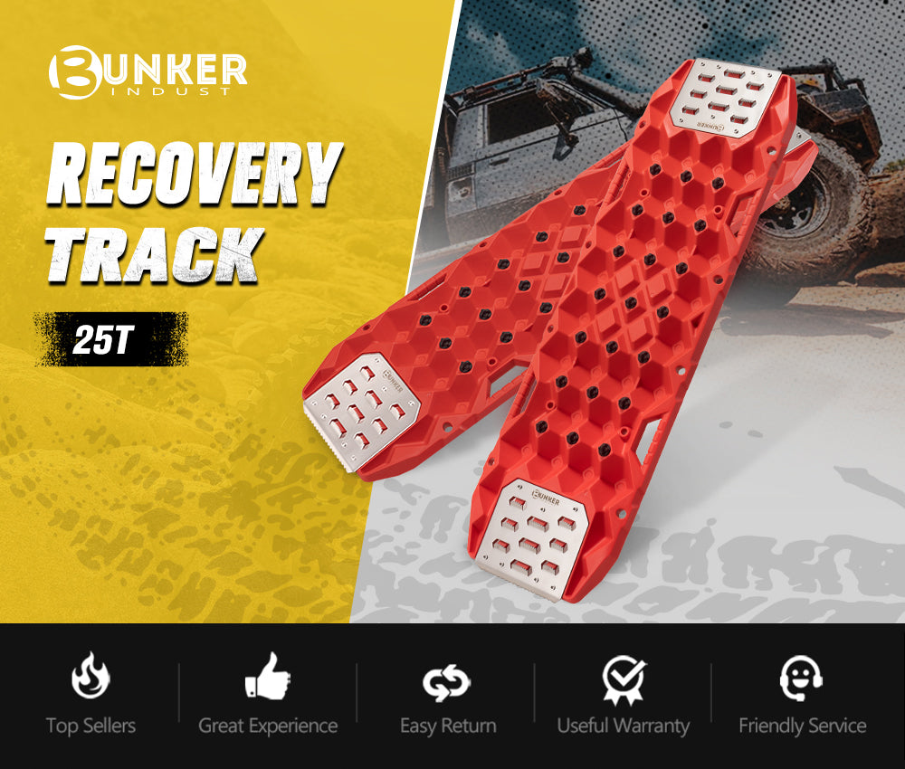 Bunker Indust Pair Recovery Tracks 25T With Steel Traction Plate Snow Sand Mud