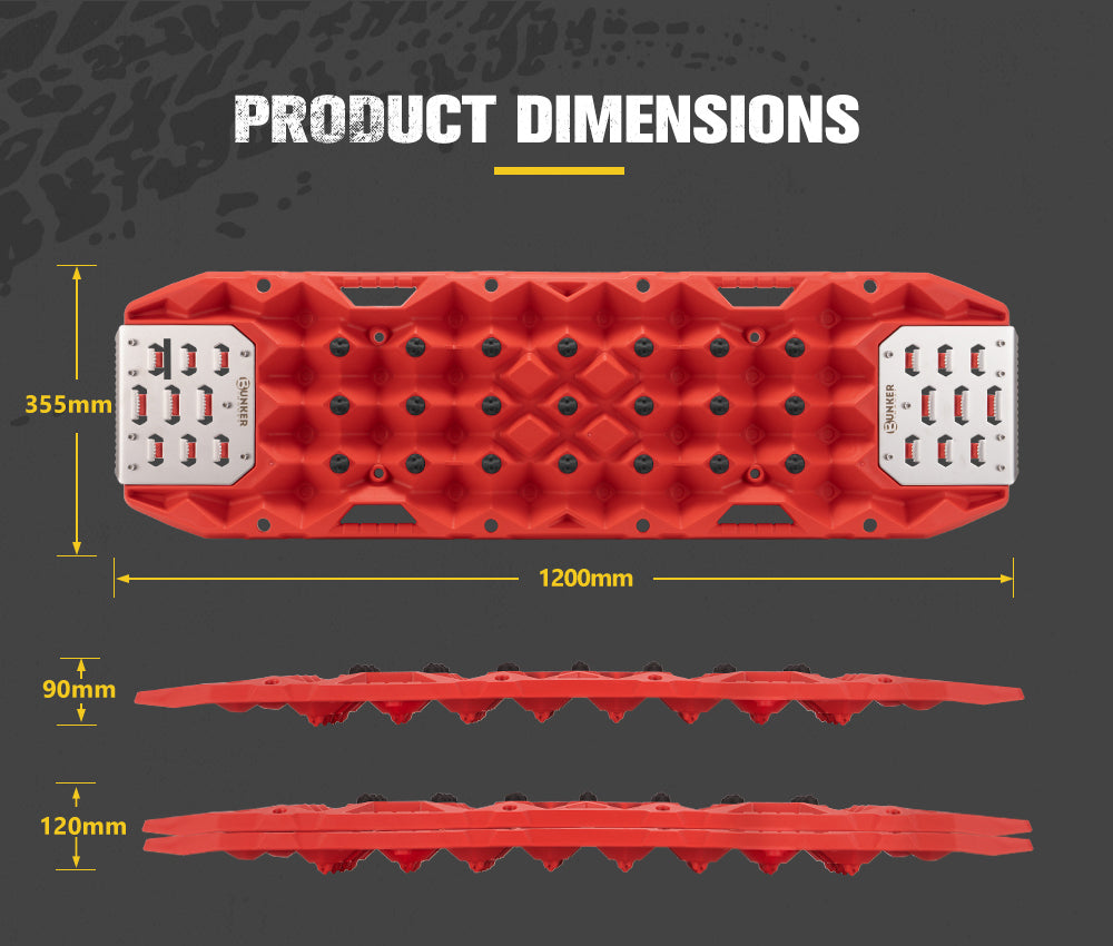 Bunker Indust Pair Recovery Tracks 25T With Steel Traction Plate Snow Sand Mud