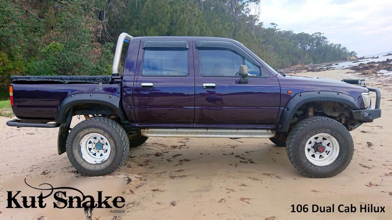 Kut Snake Flares for Toyota Hilux 106 Series 1989-1997 Dual Cab ABS