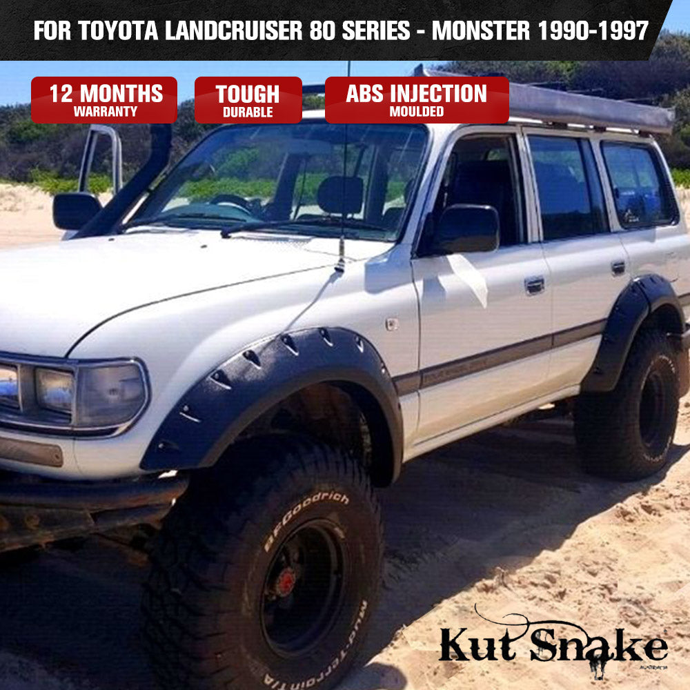 Kut Snake Flares for Toyota Landcruiser 80 Series - Monster 1990-1997 ABS