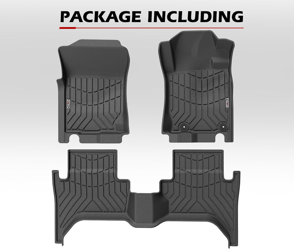 KIWI MASTER 3D TPE Car Floor Mats Liner fit Mitsubishi Triton MR 2019-Current Dual Cab Without Electric Seats