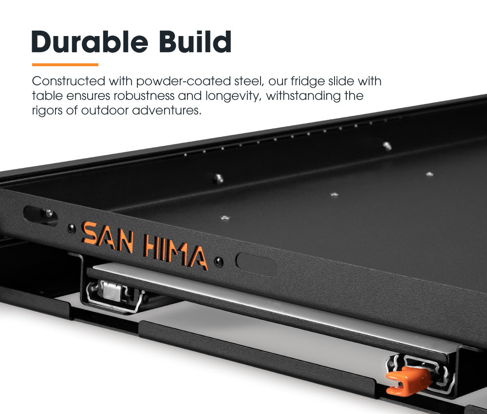 San Hima 75L Fridge Slide With Extendable Table Cutting Board 90KG Caravan Parts