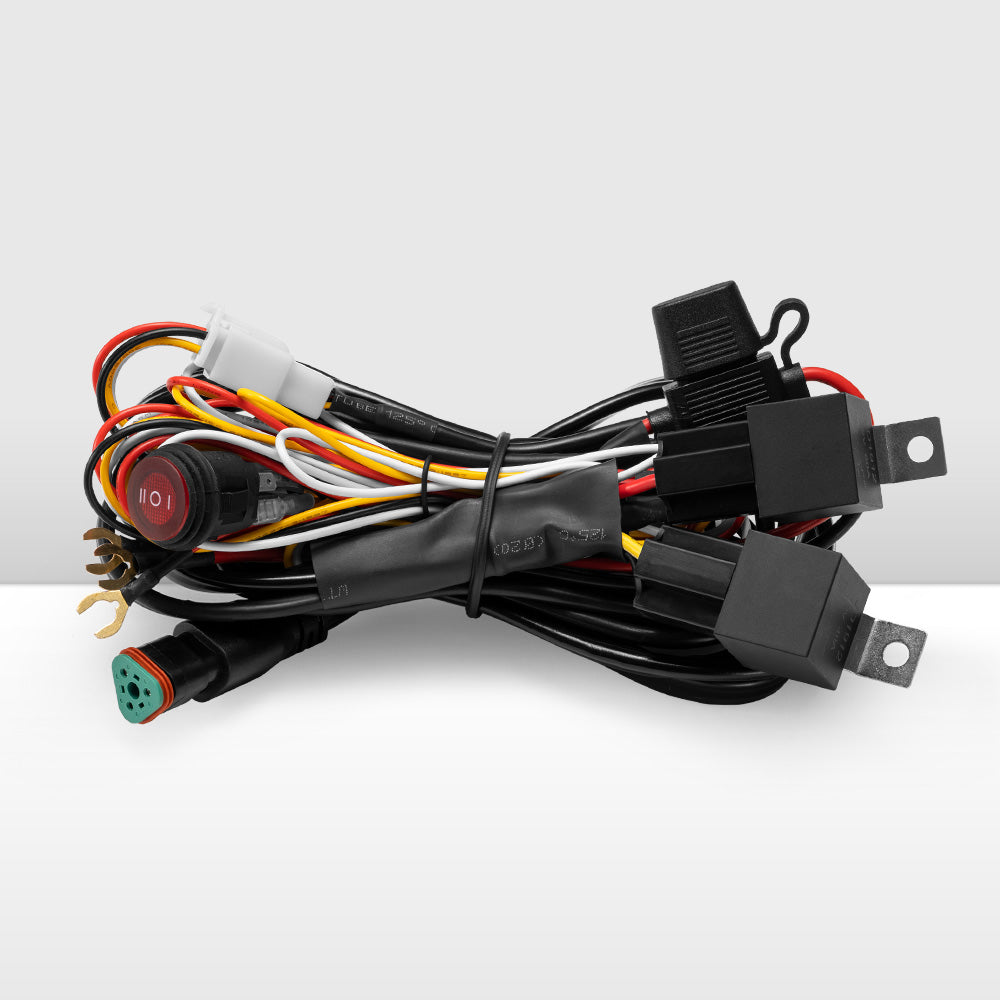 Lightfox High Beam Wiring Harness with DT 3-Pin Connector For LED Pod Light