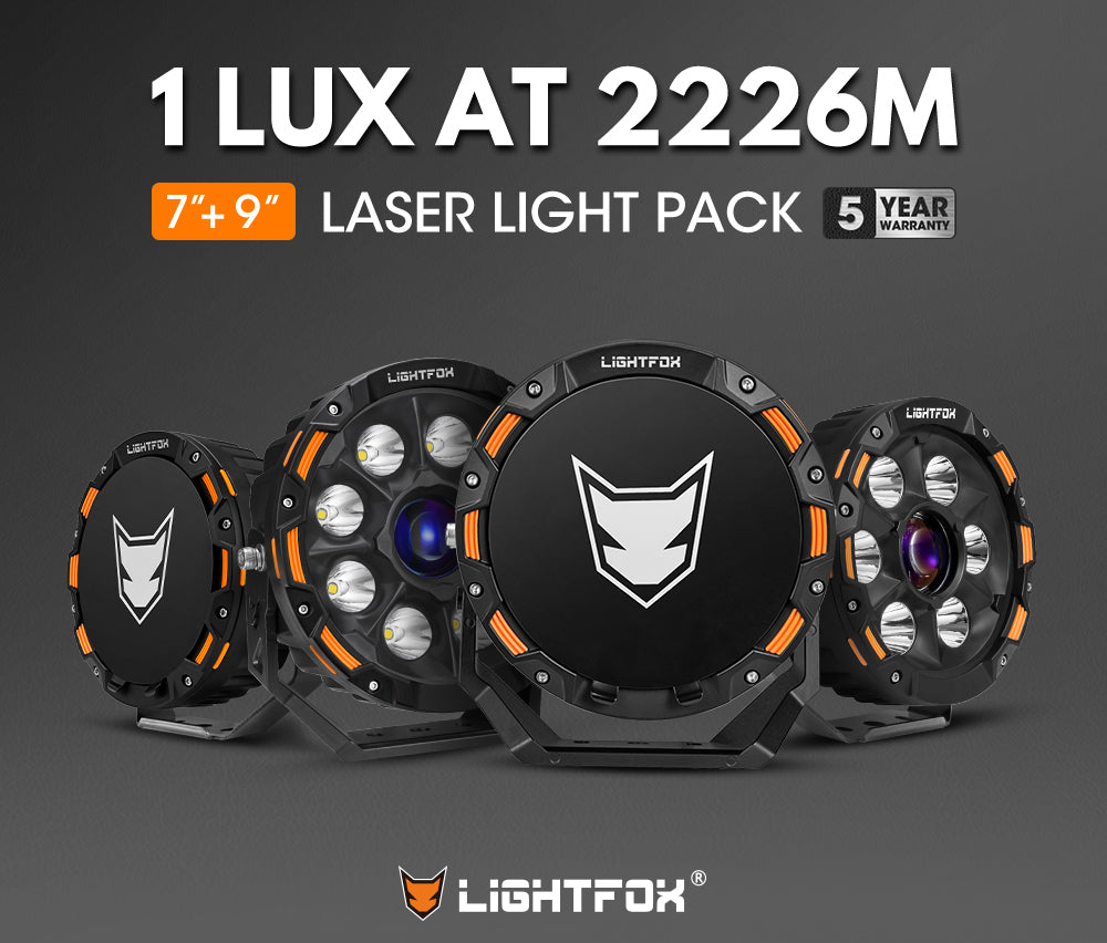 LIGHTFOX 7 inch+9 inch Osram Laser LED Driving Lights