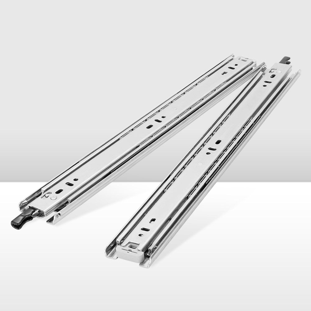 68KG Locking Drawer Slides Runners Pair Lengths 450mm Full Extension Trailer 4WD