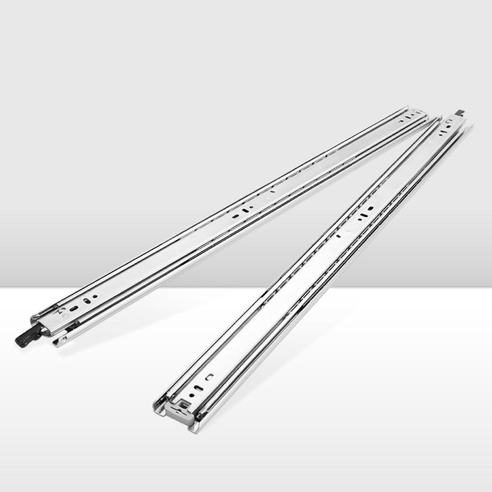 68KG Locking Drawer Slides Runners Pair Lengths 650mm Full Extension Trailer 4WD