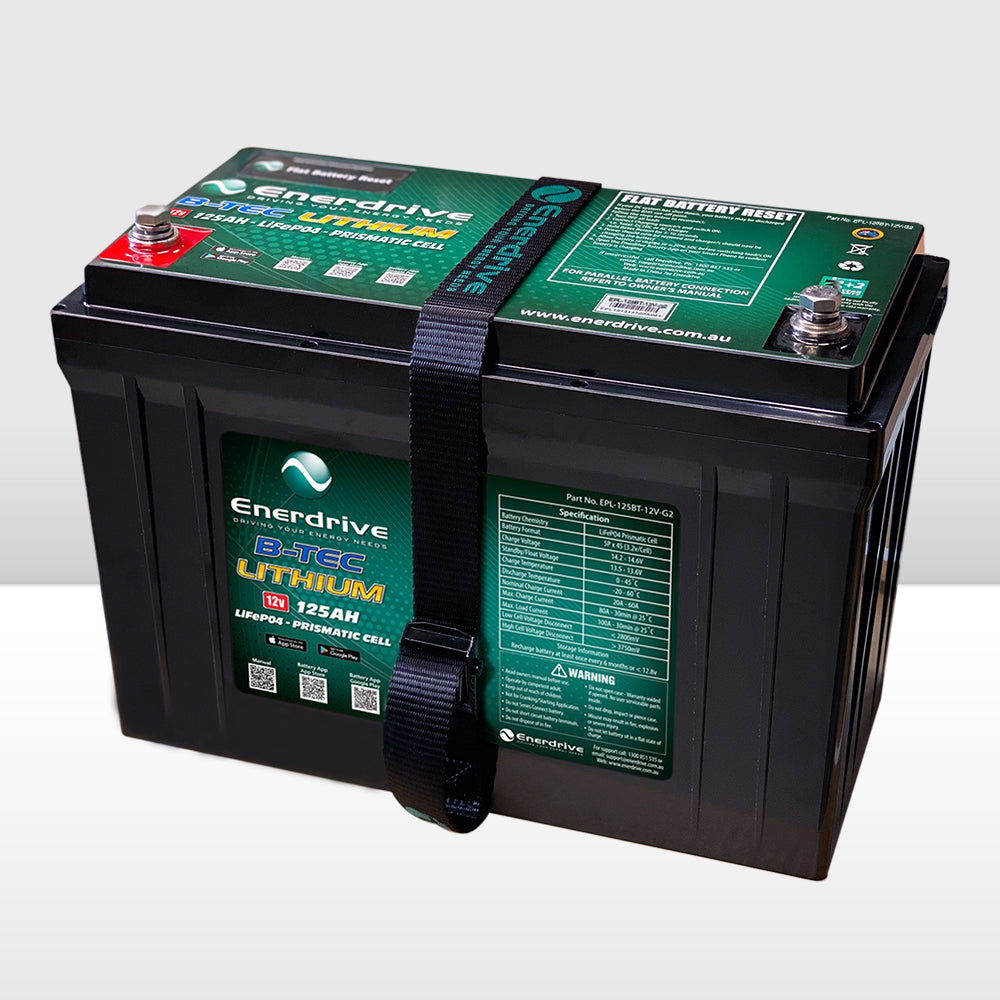 ENERDRIVE B-TEC 125AMP / 12V LIFEPO4 Battery GEN2