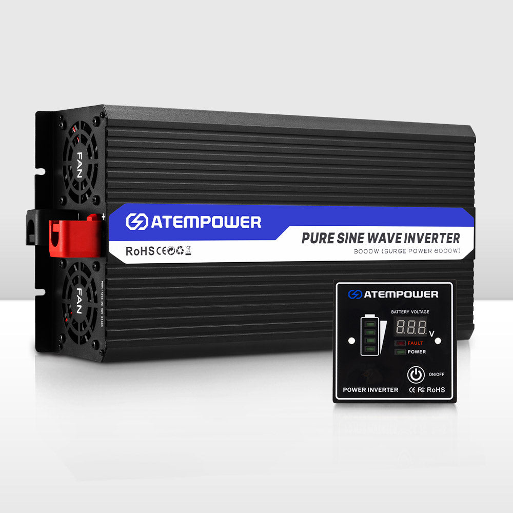 Atem Power 3000W-6000W Pure Sine Wave Power Inverter 12V To 240V Car Caravan Camping Boat