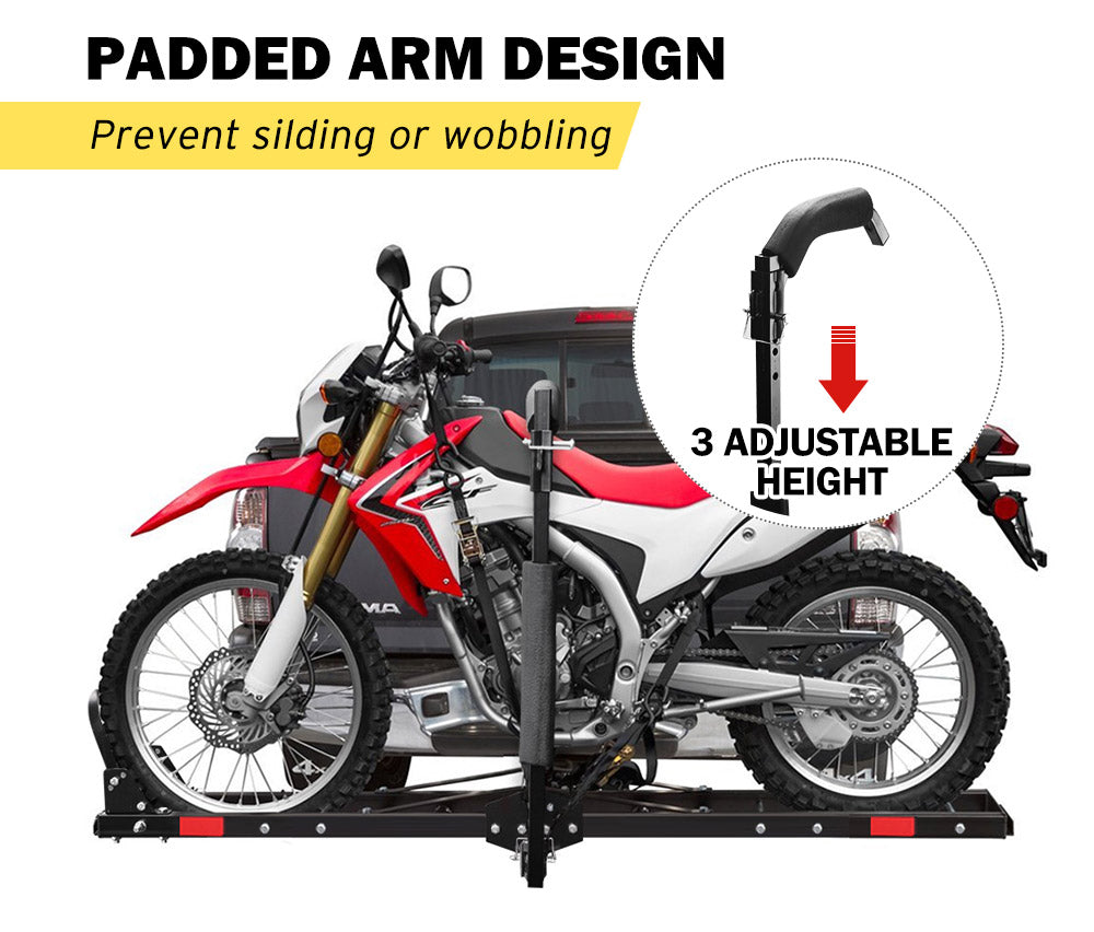 Motorcycle Motorbike Carrier Rack Dirt Bike Ramp Steel 2 inch Towbar