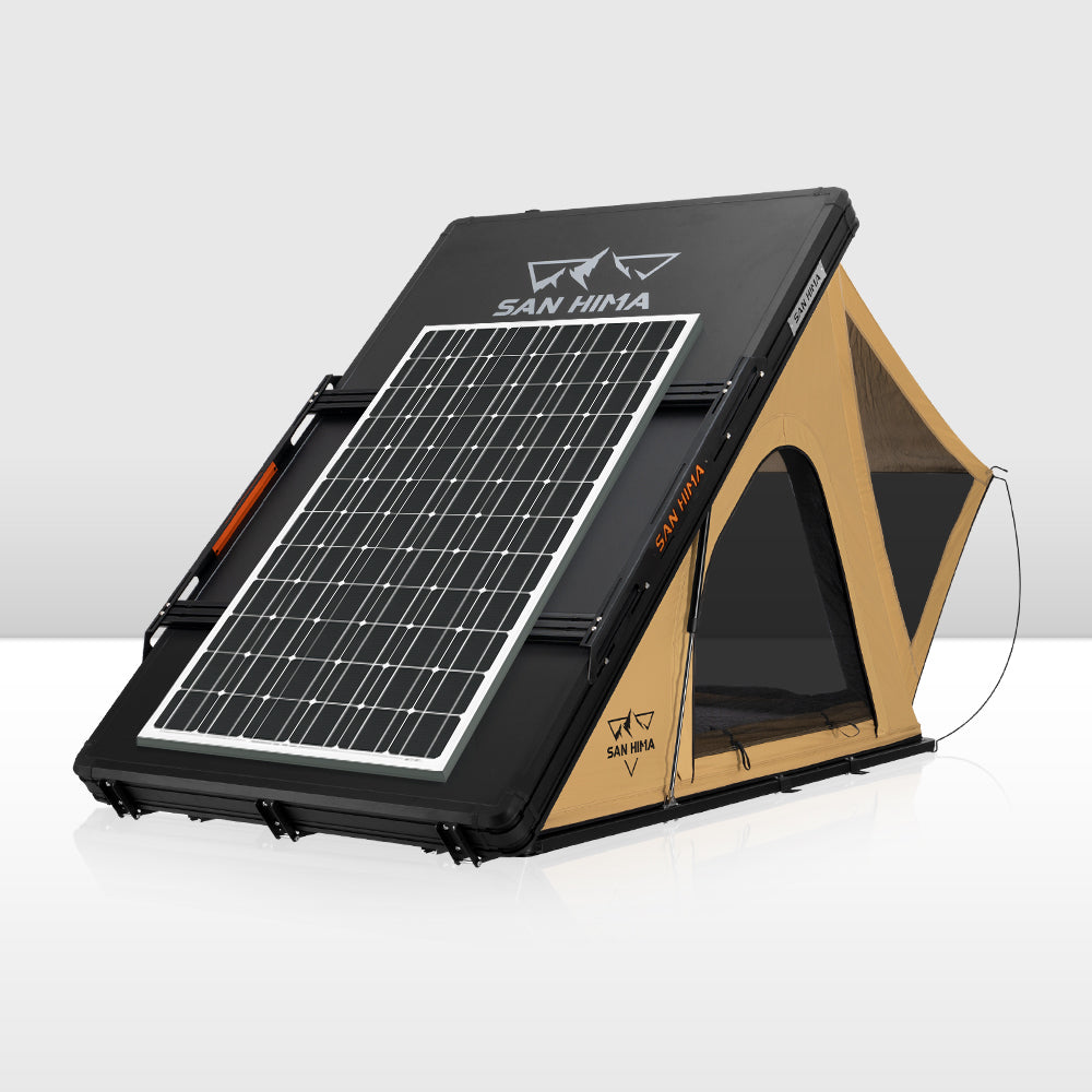 San Hima kalbarri Lite Rooftop Tent Hardshell + Ladder & Rack + 250W Solar Panel