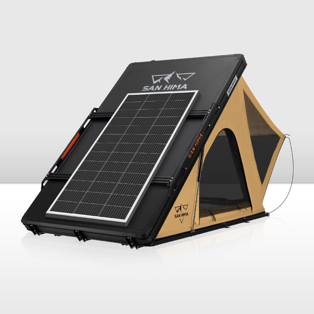 San Hima kalbarri Lite Rooftop Tent Hardshell + Ladder & Rack+200W Solar Panel