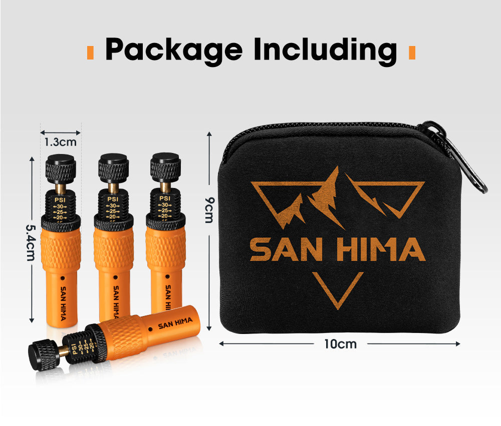 San Hima 4X Tyre Deflators Air Deflator 10~30 PSI Tire Valve Core Tool Portable