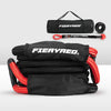 FIERYRED Recovery Kit Kinetic Rope 22mm x 9m Soft Shackle 15T Snatch