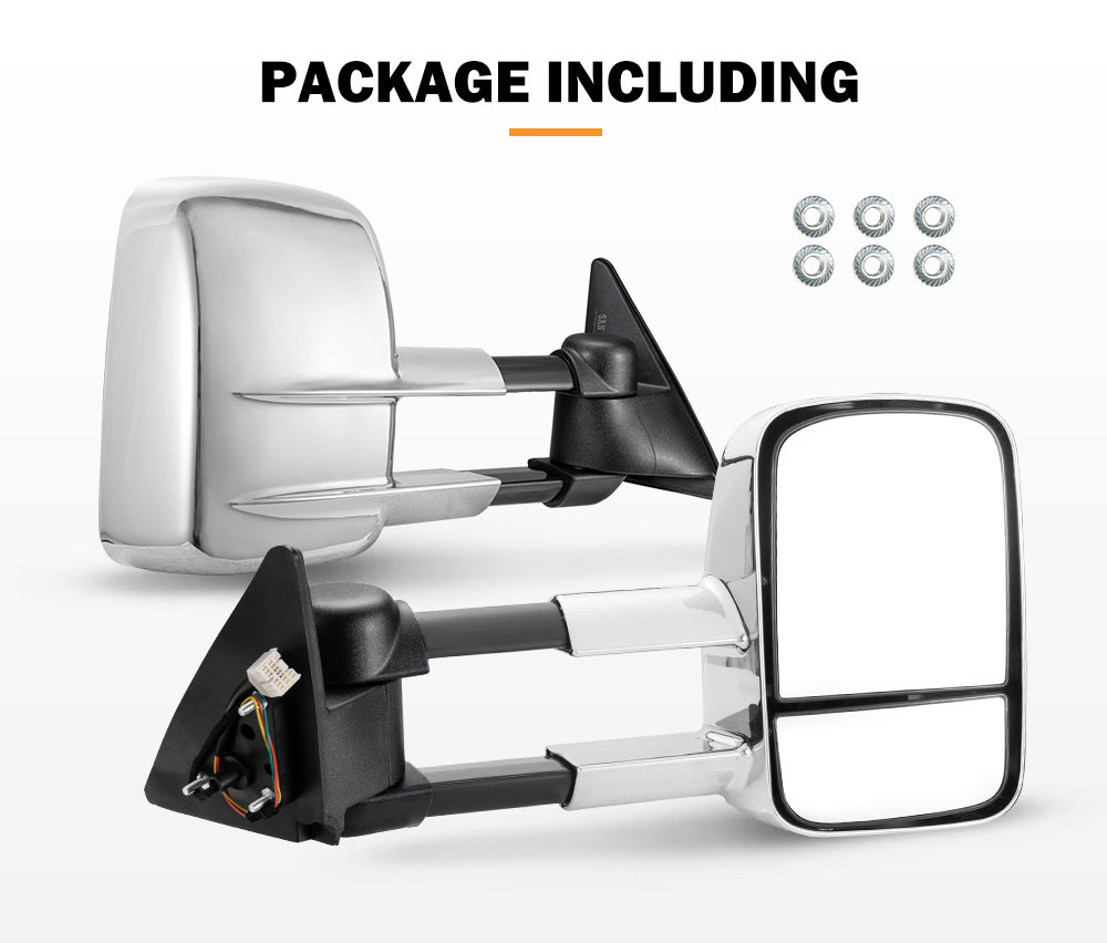 SAN HIMA Pair Extendable Towing Mirrors Gen1 Fit Toyota Landcruiser 100 Series 1998-2007