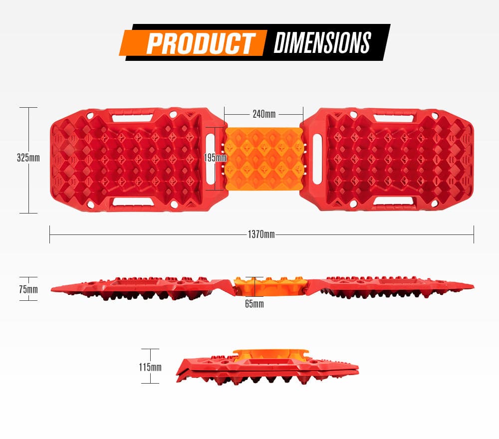 Recovery Tracks Sand Track 15T Red + 7PCS Recovery Kit